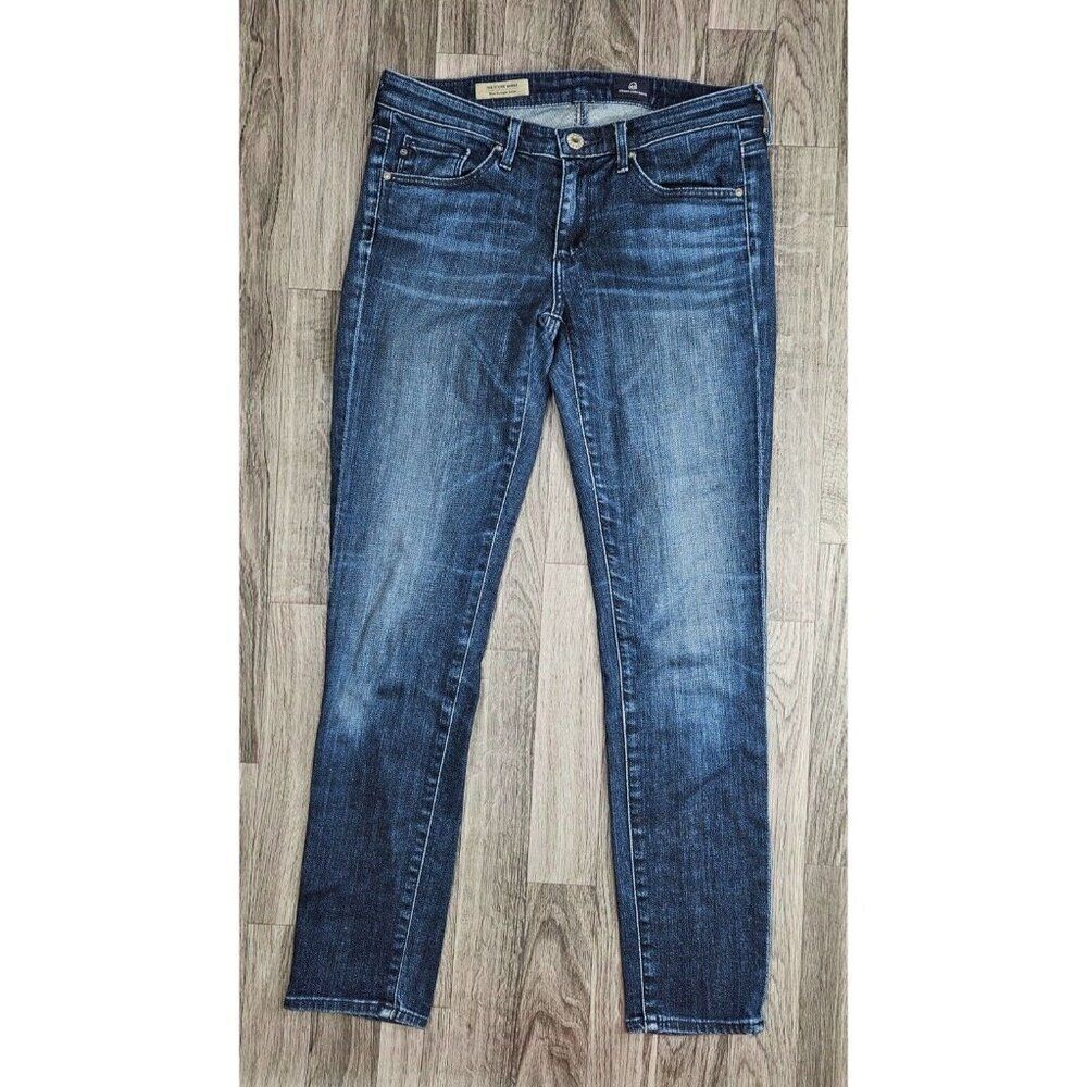 Adriano Goldschmied Womens Size 26 R Stevie Ankle Embroidered Denim Blue Jeans